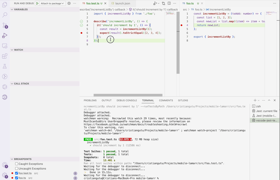 jest breakpoint debug